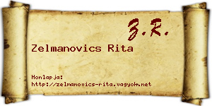 Zelmanovics Rita névjegykártya